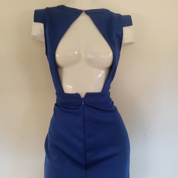 Amazing Blue Windsor Bodycon Dress - Picture 3 of 5